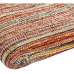DECOMALL Decorative Throw Blanket with Fringe Soft Striped Multi Color Throws for Couch Sofa Armchair Bed 50”x 60” Multi