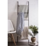DII 100% Cotton Geometric Diamond Throw for Indoor Outdoor Use Camping Bbq's Beaches Everyday Blanket 50 x 60 Mineral Gray