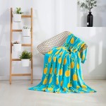 Elegant Comfort Velvet Touch Ultra Plush Christmas Holiday Printed Fleece Throw Blanket-50 x 60inch Pineapple