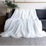Extra Soft Faux Fur Throw Blanket,Lightweight Plush Fluffy Fuzzy Blanket for Couch,Sofa,Chair,Pure White