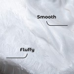Extra Soft Faux Fur Throw Blanket,Lightweight Plush Fluffy Fuzzy Blanket for Couch,Sofa,Chair,Pure White