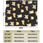 GYUIYTI Cute Corgis Blanket 60X50 Inch Corgis Throw Blanket Fleece Flannel Soft Blanket for Bedroom Sofa Living Room