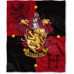 Northwest Harry Potter House Crests Silk Touch Throw 50" x 60"- Gryffindor