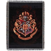 Northwest Woven Tapestry Throw Blanket 48 x 60 Inches Hogwarts Décor