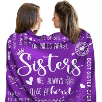 Pinata Gifts for Sister Throw Blanket Cozy & Soft Throw Blankets Sister Birthday Gifts from Sister for Sister Valentines Day Gifts for Sister Purple Blanket 50" X 60"