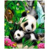 Precious Pandas Super Soft Plush Fleece Throw Blanket
