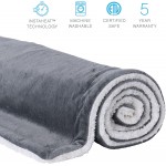 Pure Enrichment® PureRelief™ Plush Heated Throw 50” x 60” 4 InstaHeat™ Settings Soft Micromink & Sherpa Fabric Machine Washable with Storage Bag Cozy Electric Blanket for Couch or Bed Use