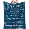 Retirement Gifts for Friends Women& Men Adults Retiree Blanket 60x50 Inches,Coworkers Boss Unique Retirement Party Farewell Gifts for Parents Grandparents Happy Retirement Blanket