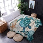 SODIKA Flannel Fleece Bed Blankets Lightweight Cozy Throw Blanket for Couch Sofa Bedroom Adults Kids,Sea Turtle Ocean Animal Landscape 39x49 inch