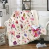 Wildflowers Floral Throw Blanket Colorful Watercolor Poppy Cornflower and Chamomile Decorative Soft Warm Cozy Blanket Plush Throws ​Blankets 51" x 59"
