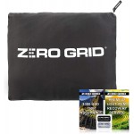 Zero Grid Premium Lightweight Wearable Super Soft Travel Blanket with Neck Snaps Cozy Footpockets and Zipper Pouch Compact Airplane with Luggage Strap Travel Blanket and Pillow Set