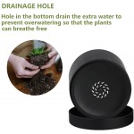 6 Inch Black Planter for Plants with Drainage Hole and Seamless Saucers