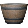 Classic Home and Garden S72CP3D-037R Whiskey Barrel Planter 3 Pack 15" Kentucky Walnut