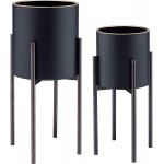 FirsTime & Co.® Arden Planter 2-Piece Set American Crafted Black 10.5 x 10.5 x 23 ,