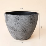 Flower Pots Outdoor Indoor Garden Planters,Plant Containers with Drain Hole