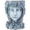 FOVERN1 Goddess Head Design Succulents Flower Pot Lady Face Planter Pots with Drainage Hole Head Planter Pot Succulent Planter Resin Planter for Indoor Outdoor Plants Home and Garde Grey