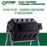 IM4000 Dual Chamber Tumbling Composter Black