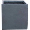 Kante RF0001B-C60121 Lightweight Concrete Modern Square Outdoor Planter 12" x 12" x 12" Charcoal