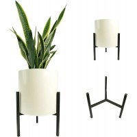 Metal Pots for Plants Large Metal Planter Pot with Stand for Indoor Outdoor Use