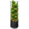Outland Living Large Tomato Planter with Metal Trellis 68 Inch 20 Gallon Fabric Pot with Drainage Tall Cages for Climbing Outdoor Plants Cucumber Grape Beans and Flowers Black Pack of 1