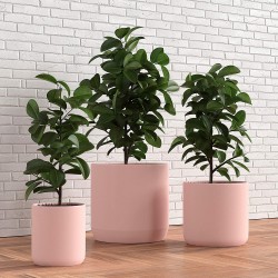 Shprout 6 inch Small 9 inch Medium and 12 inch Large Set of 3 Blush Pink Ceramic Planters Hand Glazed Ceramic Pots for Plants with Matte Finish Modern & Large Planters for Indoor Plants