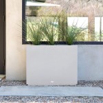 Veradek Metallic Series Galvanized Steel Medium Indoor Outdoor Span Planter 30" H x 10" W x 38" L White