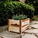 Villa Acacia Wooden Planter Box Rectangle Shape for Garden Patio or Window 20.5 x 12.25 x 10.25
