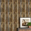 17.8''×511'' Distressed Wood Plank Wallpaper Peel and Stick Rustic Wood Grain Pattern Wall Paper Removable Self Adhesive Brown Shiplap Vinyl Film Decorative Wooden Look