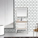 236"x17.7" White Brick Peel and Stick Wallpaper Contact Paper White Subway Tiles Contact Paper Self Adhesive Waterproof Backsplash Paper Removable for Bathroom Kitchen Bedroom