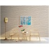 Blooming Wall: Faux Grasscloth Pattern Wallpaper Roll for Livingroom Bedroom 20.8 in*32.8 Ft=57 Sq.ft,Linen&Rice