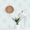 GloryTik Stripe Peel and Stick Wallpaper Green Geometric Lines Removable Wallpaper 17.7inx196.8in Thicken Textured Self Adhesive Film Modern Decorative Wallpaper for Bedroom Wall Living Room Cabinets