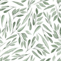 Hall & Perry Botanical Leaves Peel and Stick Removable Wallpaper Green 17.71 in x 198 in Roll