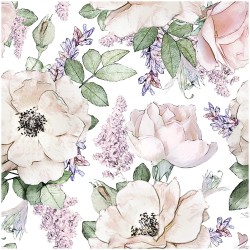 HaokHome 93012 Peony Peel and Stick Floral Wallpaper Removable Beige Pink Grey Vinyl Cabinet Self Adhesive Shelf Liner 17.7in x 9.8ft