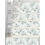 HaokHome 93042 Peel and Stick Wallpaper Green White Eucalyptus Leaf Floral Wall Mural Home Nursery Boho Decor 17.7in x 9.8ft