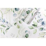 HaokHome 93042 Peel and Stick Wallpaper Green White Eucalyptus Leaf Floral Wall Mural Home Nursery Boho Decor 17.7in x 9.8ft