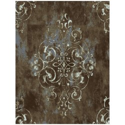 HaokHome 94005 Vintage Damask Thick Peel and Stick Wallpaper 17.7in x 19.7ft Brown Beige Vinyl Self Adhesive Wall Paper Design for Walls Bathroom Bedroom Home Decor