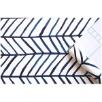 HaokHome 96020-2 Modern Stripe Peel and Stick Wallpaper for Bedroom Herringbone Navy Blue Vinyl Removable Decoration 17.7in x 9.8ft