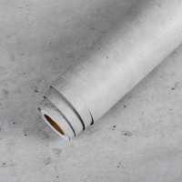 LaCheery Plastered Effect Concrete Wallpaper Industrial Peel and Stick Grey Concrete Contact Paper Decorative Wall Paper Bubble Free Roll for Bedroom Garage Tool Room Bathroom Counters 15.8"x317"