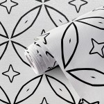 Livebor Black and White Contact Paper Geometric Peel and Stick Wallpaper 17.7inch X 196.8inch Black Stripe Wallpaper Peel and Stick Self Adhesive Wallpaper Removable Wallpaper Modern Contact Paper