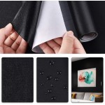 Mecpar Black Contact Paper 17.71"×118" Durable Black Wallpaper Black Peel and Stick Wallpaper Removable Self-Adhesive Easy to Apply Decorative Film Roll
