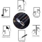 Mecpar Marble Contact Paper 15.7'' x 394'' Dark Black Blue Marble Wallpaper Marble Peel and Stick Wallpaper Self Adhesive Removable Waterproof Vinyl for Kitchen Countertop Cabinet Furniture