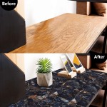 Mecpar Marble Contact Paper 15.7'' x 394'' Dark Black Blue Marble Wallpaper Marble Peel and Stick Wallpaper Self Adhesive Removable Waterproof Vinyl for Kitchen Countertop Cabinet Furniture