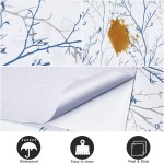 Melwod Grey Blue Tree Branches Peel and Stick Contact Paper 17.71" x 118" Modern Tree Branch Removable Wallpaper Natural Wall Paper Self-Adhesive Vinyl for Drawer Liner Furniture Crafts Accent Walls