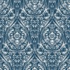 NuWallpaper NU1689 Bohemian Damask Indigo Peel & Stick Wallpaper Blue