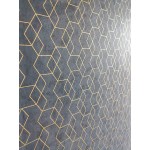 Peel and Stick Wallpaper Geometric Dark Grey Contact Paper Hexagon Gold Self Adhesive Removable Wallpaper 20.8 in X 118.11 in