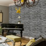 Rock Wallpaper Stone Peel and Stick Wallpaper Stone Self-Adhesive & Removable Wallpaper 3D Stone Paper for Backsplash Countertop Wall Easy to Clean Realistic Stone Textured 17.7” × 118” Vinyl