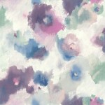 RoomMates RMK11079WP Impressionist Pink and Blue Floral Peel and Stick Wallpaper