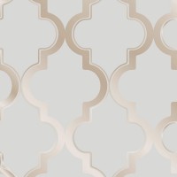 Tempaper Bronze Gray Two-Pack Marrakesh Removable Peel and Stick Wallpaper 20.5 in X 16.5 ft Made in the USA
