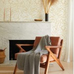 Tempaper Honey Wheat Watercolor Leaves Removable Peel and Stick Wallpaper 20.5 in X 16.5 ft Made in the USA