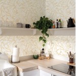 Tempaper Honey Wheat Watercolor Leaves Removable Peel and Stick Wallpaper 20.5 in X 16.5 ft Made in the USA